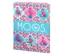 CARPETA Fº GOMAS SOLAPA MOOS FLAMINGO TURQUOISE