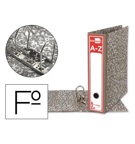 ARCHIVADOR DE PALANCA LIDERPAPEL FOLIO CLASSIC RED LOMO 80MM GRIS COMPRESOR METALICO CON CAJA ARCHIVADOR DE PALANCA LIDERPAPEL FOLIO CLASSIC RED LOMO 80MM GRIS COMPRESOR METALICO CON CAJA