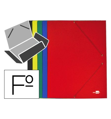 CARPETA LIDERPAPEL GOMAS FOLIO 3 SOLAPAS CARTON PLASTIFICADO COLORES SURTIDOS CARPETA LIDERPAPEL GOMAS FOLIO 3 SOLAPAS CARTON PLASTIFICADO COLORES SURTIDOS