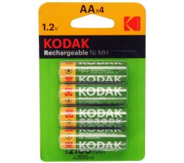 PILA RECARGABLE AA - LR6 KODAK 2100MAH PACK 4 PILAS