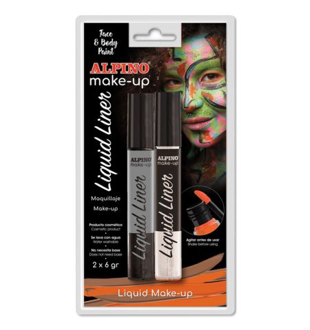 MAQUILLAJE ALPINO LIQUID LINER BLANCO & JNEGRO 6GRS. BLISTER MAQUILLAJE ALPINO LIQUID LINER BLANCO & JNEGRO 6GRS. BLISTER