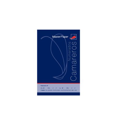 TALONARIO CAMARERO BOLSILLO AUTOCOPIATIVO 50J. 88X135 MM MASTER PAPER TALONARIO CAMARERO BOLSILLO AUTOCOPIATIVO 50J. 88X135 MM MASTER PAPER