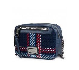 BOLSO BANDOLERA LOIS TEJIDO MARINO 20X14X8