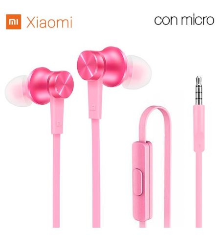 AURICULARES XIAOMI MI IN EAR HEADPHONE BASIC ROSA AURICULARES XIAOMI MI IN EAR HEADPHONE BASIC ROSA