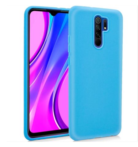 FUNDA MOVIL GEL XIAOMI REDMI 9 SILICONA CELESTE