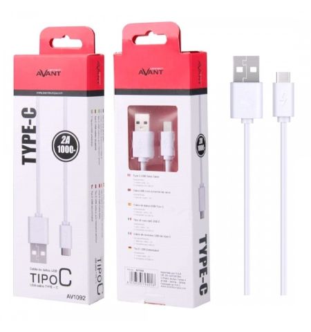 CABLE USB TIPO C UNIVERSAL AVANT 2A - 1M BLANCO CABLE USB TIPO C UNIVERSAL AVANT 2A - 1M BLANCO