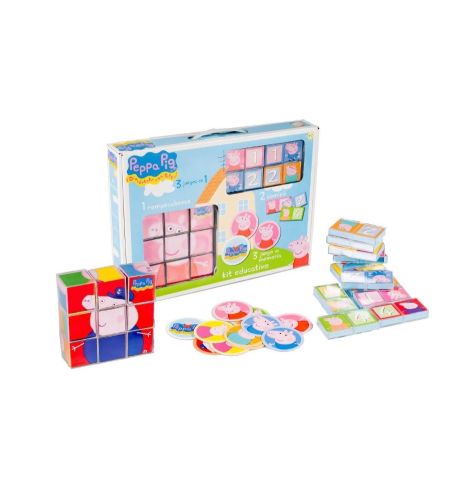 ROMPECABEZAS DOMINO PEPPA PIG KIT EDUCATIVO ROMPECABEZAS DOMINO PEPPA PIG KIT EDUCATIVO
