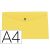 CARPETA LIDERPAPEL DOSSIER BROCHE POLIPROPILENO DIN A4 AMARILLO FLUOR OPACO 50 HOJAS