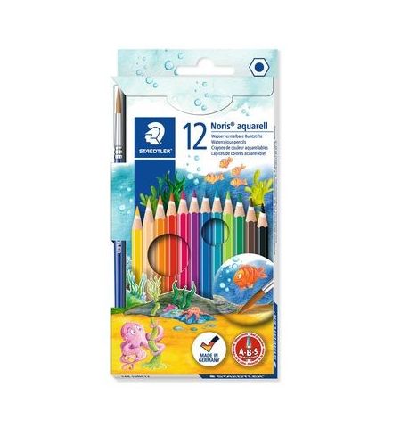 LAPICES DE COLORES STAEDTLER ACUARELABES 12 COLORES EN CAJA DE CARTON + 1 PINCEL