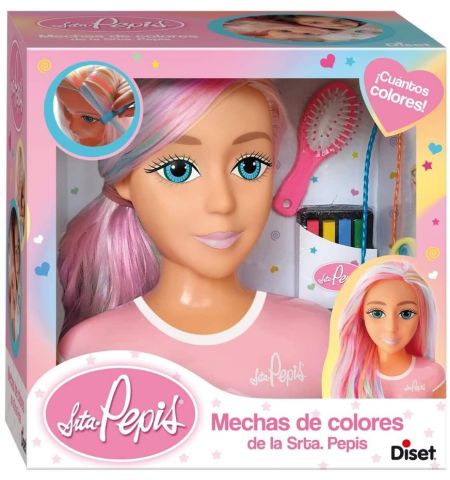 BUSTO MUÑECA MECHAS COLORES DE LA BUSTO MUÑECA MECHAS COLORES DE LA