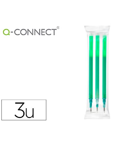 RECAMBIO BOLIGRAFO Q-CONNECT BORRABLE VERDE PACK 3 UNDS. RECAMBIO BOLIGRAFO Q-CONNECT BORRABLE VERDE PACK 3 UNDS.