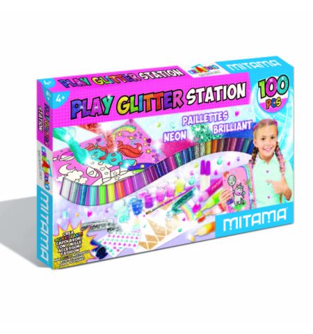 PLAY GLITTER STATION CON 100 ACCESORIOS BRILLO - MITAMA PLAY GLITTER STATION CON 100 ACCESORIOS BRILLO - MITAMA