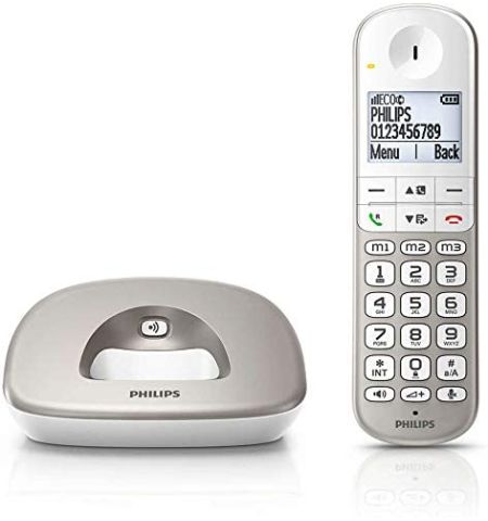 TELEFONO INALAMBRICO PHILIPS - XL490 COLOR PLATA-BLANCO