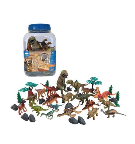 BOTE ANIMALES DINOSAURIOS - 40 PIEZAS