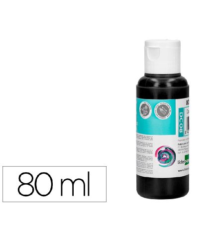 PINTURA ACRILICA LIDERPAPEL BOTE 80ML - COLOR NEGRO PINTURA ACRILICA LIDERPAPEL BOTE 80ML - COLOR NEGRO