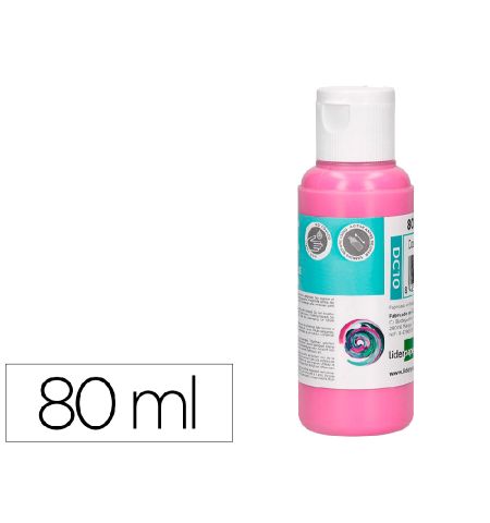 PINTURA ACRILICA LIDERPAPEL BOTE 80ML - COLOR ROSA PINTURA ACRILICA LIDERPAPEL BOTE 80ML - COLOR ROSA