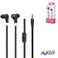 AURICULARES AVANT CONNECT IN-EAR CON MICROFONO(CABLE 1,2M / JACK 3,5MM) COLOR NEGRO AURICULARES AVANT CONNECT IN-EAR CON MICROFONO(CABLE 1,2M / JACK 3,5MM) COLOR NEGRO