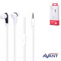 AURICULARES AVANT CONNECT IN-EAR CON MICROFONO(CABLE 1,2M / JACK 3,5MM) COLOR BLANCO AURICULARES AVANT CONNECT IN-EAR CON MICROFONO(CABLE 1,2M / JACK 3,5MM) COLOR BLANCO