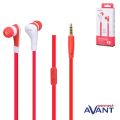 AURICULARES AVANT CONNECT IN-EAR CON MICROFONO(CABLE 1,2M / JACK 3,5MM) COLOR ROJO AURICULARES AVANT CONNECT IN-EAR CON MICROFONO(CABLE 1,2M / JACK 3,5MM) COLOR ROJO