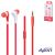 AURICULARES AVANT CONNECT IN-EAR CON MICROFONO(CABLE 1,2M / JACK 3,5MM) COLOR ROJO