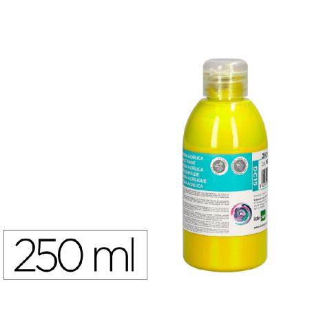 PINTURA ACRILICA LIDERPAPEL BOTE 250ML - COLOR AMARILLO PINTURA ACRILICA LIDERPAPEL BOTE 250ML - COLOR AMARILLO