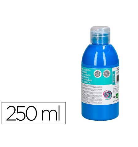 PINTURA ACRILICA LIDERPAPEL BOTE 250ML - COLOR AZUL CIAN PINTURA ACRILICA LIDERPAPEL BOTE 250ML - COLOR AZUL CIAN