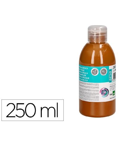 PINTURA ACRILICA LIDERPAPEL BOTE 250ML - COLOR MARRON