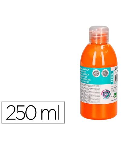 PINTURA ACRILICA LIDERPAPEL BOTE 250ML - COLOR NARANJA PINTURA ACRILICA LIDERPAPEL BOTE 250ML - COLOR NARANJA