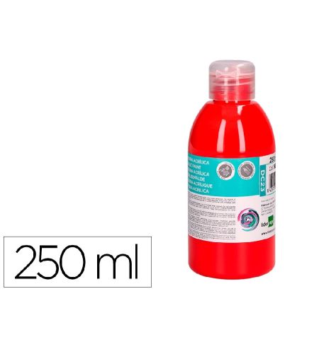 PINTURA ACRILICA LIDERPAPEL BOTE 250ML - COLOR ROJO PINTURA ACRILICA LIDERPAPEL BOTE 250ML - COLOR ROJO