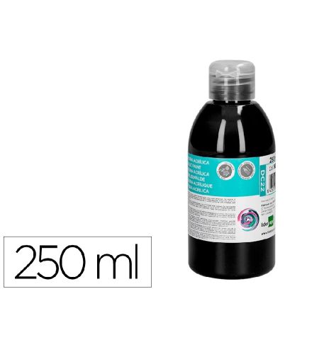 PINTURA ACRILICA LIDERPAPEL BOTE 250ML - COLOR NEGRO PINTURA ACRILICA LIDERPAPEL BOTE 250ML - COLOR NEGRO