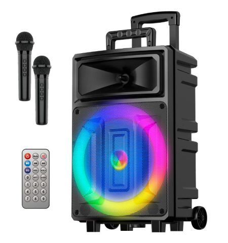 ALTAVOZ BLUETOOTH KARAOKE COOL FEST (2 MICROFONO + MANDO)- 60W COLOR NEGRO ALTAVOZ BLUETOOTH KARAOKE COOL FEST (2 MICROFONO + MANDO)- 60W COLOR NEGRO
