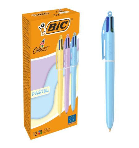 BOLIGRAFO BIC CUATRO COLORES CUERPO PASTEL - 4 COLORES SURTIDOS 1MM BOLIGRAFO BIC CUATRO COLORES CUERPO PASTEL - 4 COLORES SURTIDOS 1MM