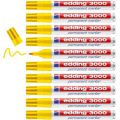 ROTULADOR EDDING MARCADOR PERMANENTE 3000 PUNTA REDONDA 1,5-3 MM RECARGABLE - COLOR AMARILLO