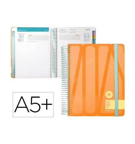 AGENDA ANTARTIK 2025 ESPIRAL BOLD A5+ 80GRS. DIA PAGINA PAPEL 80GRS. COLOR ROSA MELOCOTON AGENDA ANTARTIK 2025 ESPIRAL BOLD A5+ 80GRS. DIA PAGINA PAPEL 80GRS. COLOR ROSA MELOCOTON