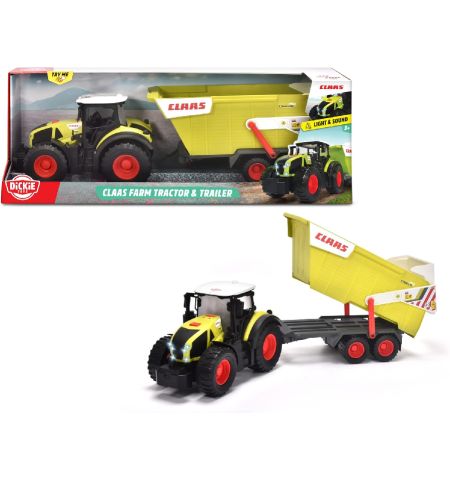 GRAN TRACTOR CON REMOLQUE CLAAS CON LUZ Y SONIDOS 65CM GRAN TRACTOR CON REMOLQUE CLAAS CON LUZ Y SONIDOS 65CM