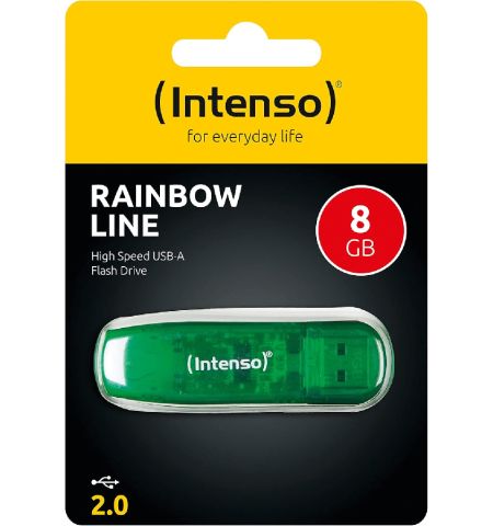 MEMORIA USB 8GB INTENSO RAINBOW LINE USB 2.0 COLOR VERDE MEMORIA USB 8GB INTENSO RAINBOW LINE USB 2.0 COLOR VERDE