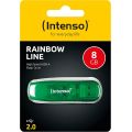 MEMORIA USB 8GB INTENSO RAINBOW LINE USB 2.0 COLOR VERDE MEMORIA USB 8GB INTENSO RAINBOW LINE USB 2.0 COLOR VERDE
