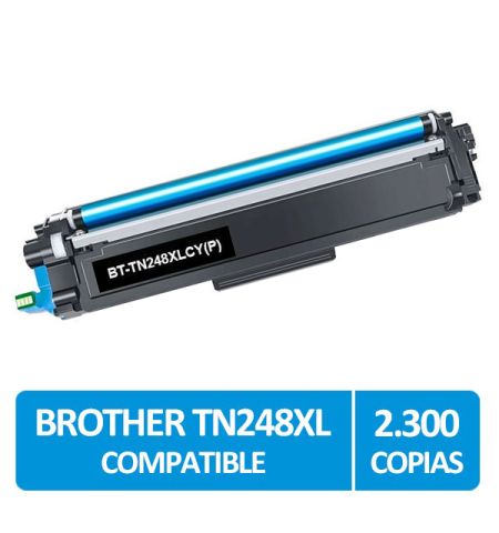 C.LASER NEUTRO COMP. BROTHER TN-248 XL CYAN (2300 COPIAS)