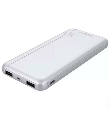BATERIA EXTERNA POWERBANK PHILIPS 10000 mAh 2 X USB A + 1 USB C - COLOR GRIS BATERIA EXTERNA POWERBANK PHILIPS 10000 mAh 2 X USB A + 1 USB C - COLOR GRIS