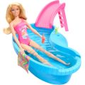 MUÑECA BARBIE CON BAÑADOR ROSA, PISCINA, TOBOGAN Y ACEESORIOS MUÑECA BARBIE CON BAÑADOR ROSA, PISCINA, TOBOGAN Y ACEESORIOS