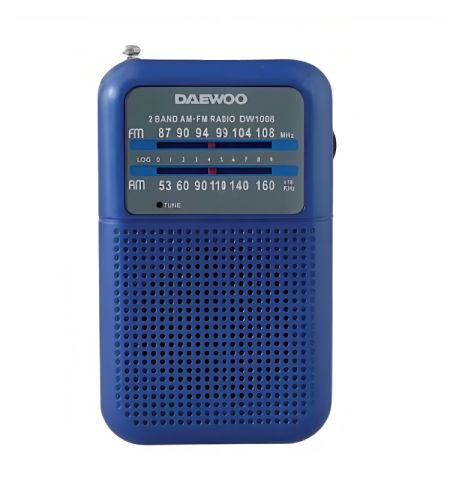 RADIO DAEWOO AM/FM CON ALTAVOZ DW1008BL COLOR AZUL RADIO DAEWOO AM/FM CON ALTAVOZ DW1008BL COLOR AZUL