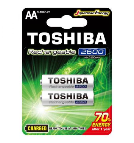 PILA RECARGABLE AA - LR6 TOSHIBA 2600MAH PACK 2 PILAS PILA RECARGABLE AA - LR6 TOSHIBA 2600MAH PACK 2 PILAS