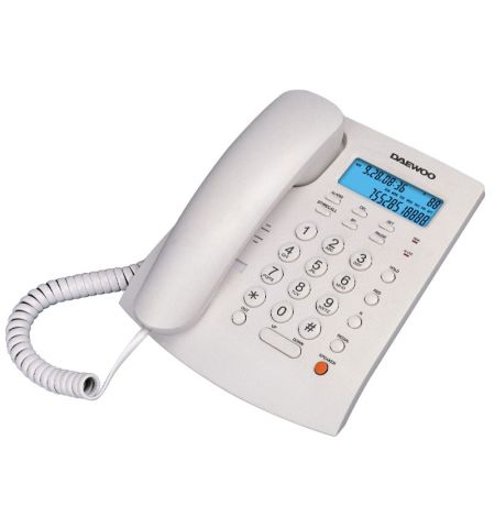 TELEFONO FIJO SOBREMESA DAEWOO DW6310 COLOR BLANCO TELEFONO FIJO SOBREMESA DAEWOO DW6310 COLOR BLANCO