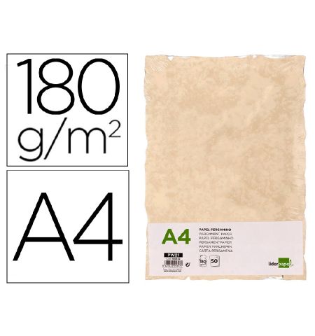 PAPEL PERGAMINO LIDERPAPEL CON BORDES 180GRS. A4 COLOR CREMA PAPEL PERGAMINO LIDERPAPEL CON BORDES 180GRS. A4 COLOR CREMA