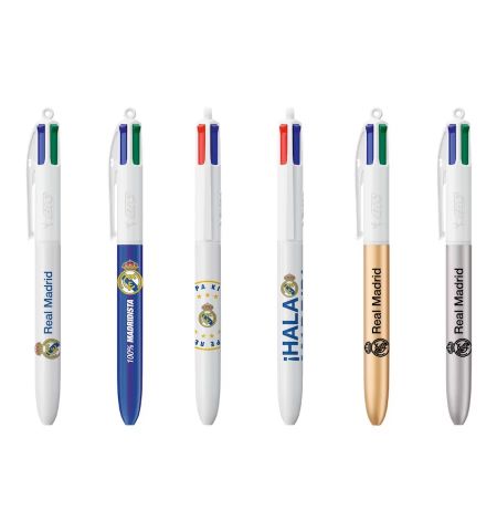 BOLIGRAFO BIC CUATRO COLORES REAL MADRID CF - 6 DISEÑOS SURTIDOS BOLIGRAFO BIC CUATRO COLORES REAL MADRID CF - 6 DISEÑOS SURTIDOS